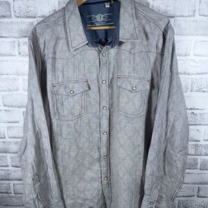 TRUE GRIT Snap Button Western Style Short Mens XL